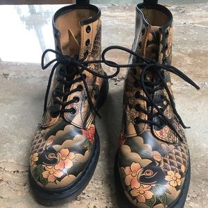 Koi Japanese Art Tattoo Sleeve Doc Martens!!